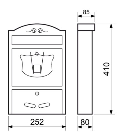 Poštová schránka RICHTER BK.301.SP (strieborná prášková)