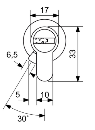 VÝPREDAJ Cylindrická bezpečnostná gombíková vložka RICHTER EURO XSTAR RC4 - EXR.K50/60.NI