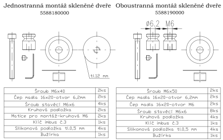 Dverné madlo ROSTEX OMEGA (čierne) - obojstranné