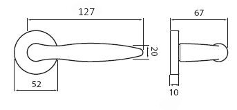 Dverové kovanie TWIN  NICOL P 401 (CH-SAT)