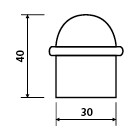 Dverná zarážka TWIN VL 35895 (E)