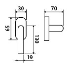 Okenné kovanie TWIN VISION H 1802 RO (E)