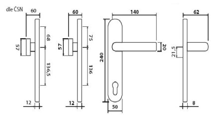 Bezpečnostné kovanie TWIN HARMONIA HTSI DEF (F1)