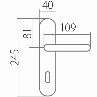 Dverové kovanie TWIN ELEGANT BA 1220 (NI-SAT)