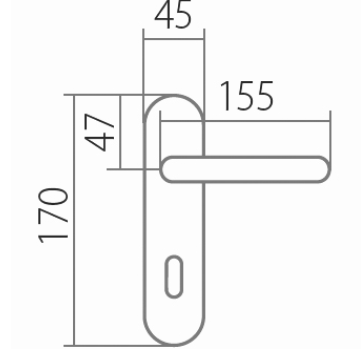 Dverové kovanie TWIN UFO H 1801KU (E)