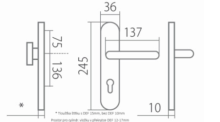 Bezpečnostné kovanie TWIN KLEOPATRA DEF (F1, F9)